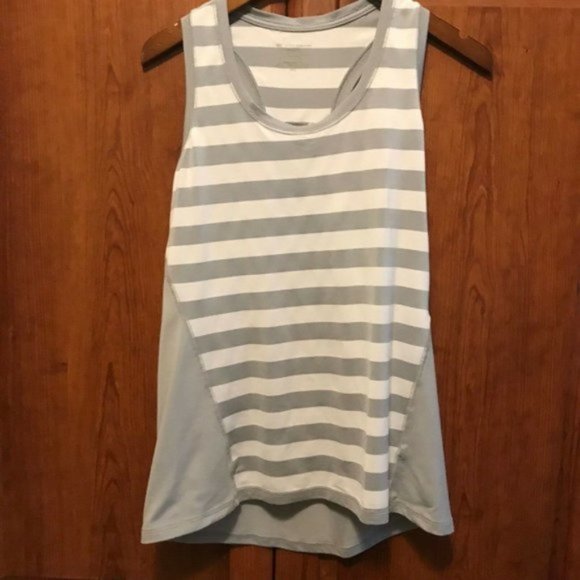 Tek Gear | DryTEK Gray Striped Workout Tank Top | Sz M - Picture 1 of 8